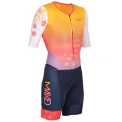 Krótkie kombinezon triathlonowy damski Mako Trifonction Pro. Brązowe kombinezony MAKO, xs, bez wzorów, sportowe, bez kołnierzyka, bez ramiączek, krótkie. Za 893.50 zł.