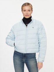 Calvin Klein Jeans Kurtka puchowa J20J222585 Niebieski Regular Fit. Niebieskie kurtki Calvin Klein Jeans, l, bez wzorów, z jeansu, bez kaptura. Za 449.99 zł.