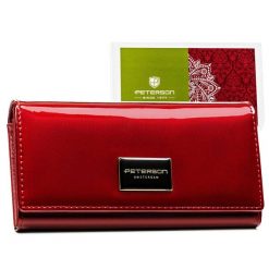 Portfel damski Peterson PTN PH24-1-SH czerwony. Czerwone portfele Peterson, bez wzorów, ze skóry. Za 159.99 zł.