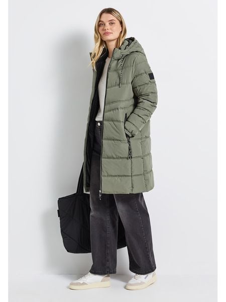 Cecil Płaszcz zimowy w kolorze zielonym rozmiar: 36. Zielone płaszcze Cecil, na zimę, bez wzorów, z puchu, bez kaptura. Za 409.45 zł.