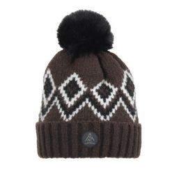 Czapka Peak Mountain Monceau. Brązowe czapki zimowe Peak Mountain, bez wzorów, sportowe. W wyprzedaży za 132.50 zł.