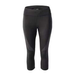 Legginsy 3/4 Damskie Trening Nukia. Czarne legginsy IQ, bez wzorów, z elastanu. Za 136.90 zł.