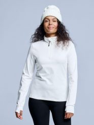 Bluza narciarska - Damskie - Arctic 2.0 - Off White. Białe bluzy POEDERBAAS, na zimę, l, bez wzorów, z elastanu, bez ramiączek, bez kaptura. Za 177.72 zł.