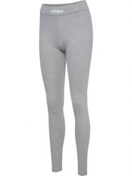 Damskie legginsy Hummel Elemental. Szare legginsy Hummel, bez wzorów, z bawełny. Za 150.50 zł.