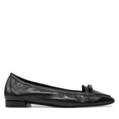 Baleriny Stuart Weitzman. Czarne baleriny Stuart Weitzman, bez wzorów, bez obcasa, bez zapięcia. Za 1,199.00 zł.