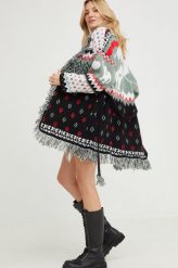 Answear Lab sweter z wełną damski kolor czarny ciepły. Czarne swetry Answear Lab, m, bez wzorów, z dzianiny, bez ramiączek. Za 239.99 zł.