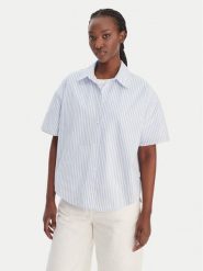 Calvin Klein Koszula LV00QS7652 Błękitny Relaxed Fit. Niebieskie koszule Calvin Klein, s, bez wzorów, z bawełny, bez kołnierzyka, bez ramiączek. Za 249.99 zł.