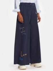 Weekend Max Mara Jeansy Lotus 2525136011 Granatowy Wide Leg. Niebieskie jeansy Weekend Max Mara, bez wzorów, z bawełny. Za 1,239.00 zł.