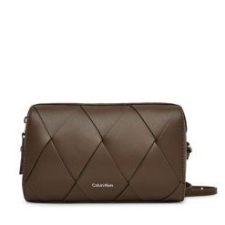 Torebka Calvin Klein. Brązowe listonoszki Calvin Klein, bez wzorów, bez dodatków. Za 339.99 zł.