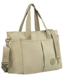 Nylonowy shopper damski - Peterson. Shopper bag Peterson, bez wzorów, z nylonu, sportowe, duże, bez dodatków. Za 42.00 zł.