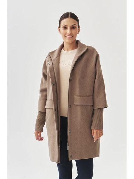 TATUUM Płaszcz przejściowy "Iwana" w kolorze jasnobrązowym rozmiar: 42. Brązowe płaszcze Tatuum, bez wzorów, bez kaptura. Za 567.00 zł.