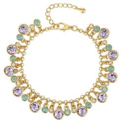 Lulu & Jane Stop metali Zdobienie kryształkami Swarovski® Bransoletki 1 ct Damski. Białe bransoletki Lulu & Jane, pozłacane. Za 539.99 zł.