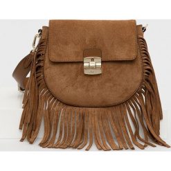 Furla torebka skórzana kolor brązowy. Brązowe listonoszki Furla, bez wzorów, bez dodatków. Za 1,039.90 zł.