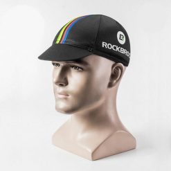 Czapka kolarska z daszkiem pod kask Rockbros MZ10006. Czarne czapki z daszkiem ROCKBROS, bez wzorów, z materiału, sportowe. Za 19.99 zł.