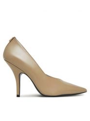 Patrizia Pepe Szpilki 8Z0032/L048 Beżowy. Brązowe szpilki Patrizia Pepe, bez wzorów, ze skóry, bez obcasa, na szpilce, bez zapięcia. Za 1,269.00 zł.