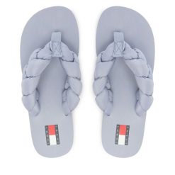 Japonki Tommy Jeans. Niebieskie japonki Tommy Jeans, bez wzorów, z jeansu. Za 189.99 zł.