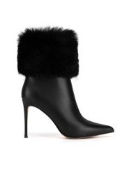 Eva Minge Botki HALAH-SL9596-202 Czarny. Czarne botki Eva Minge, bez wzorów, bez obcasa, na szpilce, bez zapięcia. Za 543.00 zł.