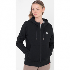 Bluza damska New Balance WJ23600BK – czarna. Czarne bluzy bez kaptura New Balance, l, bez wzorów, z bawełny, bez kaptura. Za 269.99 zł.