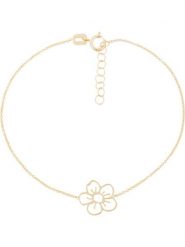 L instant d Or Złota bransoletka "Fleur dorée" z elementem ozdobnym rozmiar: onesize. Żółte bransoletki L instant d Or, złote. Za 363.71 zł.