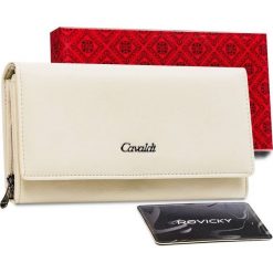 Portfel beżowy Cavaldi PX28-DNM-6727 BEIGE. Brązowe portfele 4U Cavaldi, bez wzorów, ze skóry ekologicznej. Za 79.99 zł.