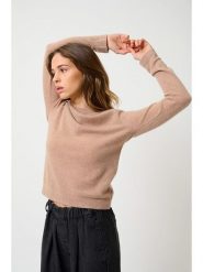 AUTHENTIC CASHMERE Kaszmirowy sweter "Ecrin" w kolorze jasnobrązowym rozmiar: L. Brązowe swetry AUTHENTIC CASHMERE, l, bez wzorów, z kaszmiru, bez ramiączek. Za 326.99 zł.