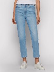Boss Jeansy Straight Crop Vd 50452525 Niebieski Regular Fit. Niebieskie jeansy Boss, bez wzorów, z bawełny. Za 719.99 zł.