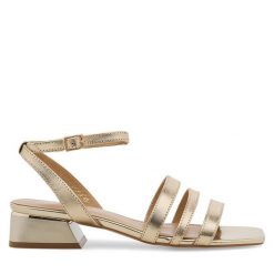 Sandały Sergio Bardi. Żółte sandały Sergio Bardi, bez wzorów, bez obcasa, na słupku, bez zapięcia. Za 279.99 zł.