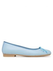 Hispanitas Baleriny HV263465 Niebieski. Niebieskie baleriny Hispanitas, bez wzorów, ze skóry, bez obcasa, bez zapięcia. Za 489.99 zł.