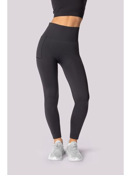 Spaio Legginsy sportowe "Base" w kolorze antracytowym rozmiar: L/XL. Czarne legginsy Spaio, bez wzorów, z materiału, sportowe. Za 130.99 zł.