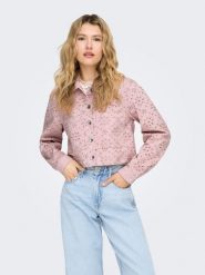 ONLY Kurtka koszulowa w kolorze jasnoróżowym rozmiar: L. Różowe kurtki ONLY, l, bez wzorów, z bawełny, bez kaptura. Za 163.26 zł.