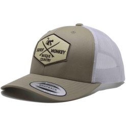 Czapka Trucker - 6 paneli / Rozmiar uniwersalny (Beżowy/Biały). Brązowe czapki z daszkiem SURF MONKEY, z aplikacjami, sportowe. Za 179.95 zł.