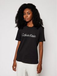Calvin Klein Underwear T-Shirt 000QS61105E Czarny Regular Fit. Czarne t-shirty Calvin Klein Underwear, xs, bez wzorów, z bawełny, bez kołnierzyka, bez ramiączek. Za 99.99 zł.
