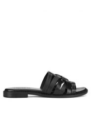 Lasocki Klapki EST-AFIONA-06 Czarny. Czarne klapki Lasocki, bez wzorów, ze skóry, bez obcasa, bez zapięcia. Za 129.99 zł.