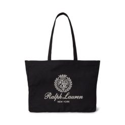 Torebka Polo Ralph Lauren. Czarne shopper bag Polo Ralph Lauren, bez wzorów, bez dodatków. Za 519.99 zł.