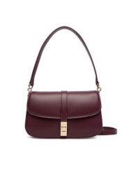 Tommy Hilfiger Torebka Th Heritage Conv Crossover AW0AW19321 Bordowy. Czerwone torebki klasyczne Tommy Hilfiger, bez wzorów, ze skóry, bez dodatków. Za 649.99 zł.