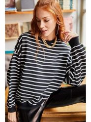 Olalook Bluza w kolorze czarno-białym rozmiar: M. Białe bluzy Olalook, m, bez wzorów, bez ramiączek, bez kaptura. Za 56.99 zł.