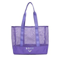 Torebka Roxy. Fioletowe shopper bag Roxy, bez wzorów, bez dodatków. Za 99.99 zł.