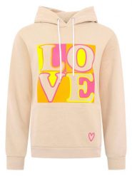 Zwillingsherz Bluza "Print Love" w kolorze beżowym rozmiar: L/XL. Brązowe bluzy Zwillingsherz, l, bez wzorów, z bawełny, bez ramiączek, z kapturem. Za 237.73 zł.