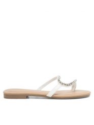 DeeZee Japonki LS5712-13A Biały. Białe japonki DeeZee, bez wzorów, ze skóry. Za 119.99 zł.