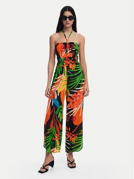 Desigual Kombinezon Bahamas 25SWMW03 Kolorowy Regular Fit. Sukienki Desigual, m, bez wzorów, z wiskozy, bez kołnierzyka, bez ramiączek. Za 199.99 zł.