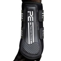 Zamknięte buty dla koni Premier Equine Air Velox. Czarne buty treningowe PREMIER EQUINE, bez wzorów, bez zapięcia, do jazdy konnej. Za 221.50 zł.