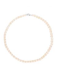 Mitzuko Naszyjnik perłowy w kolorze jasnoróżowym - dł. 40 cm rozmiar: onesize. Różowe naszyjniki Mitzuko, z materiału, z perłą, srebrne. Za 260.99 zł.