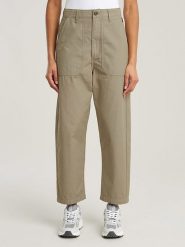 G-Star Spodnie w kolorze khaki rozmiar: W30. Brązowe spodnie materiałowe G-Star, bez wzorów, z materiału, retro, z podwyższonym stanem. Za 231.68 zł.