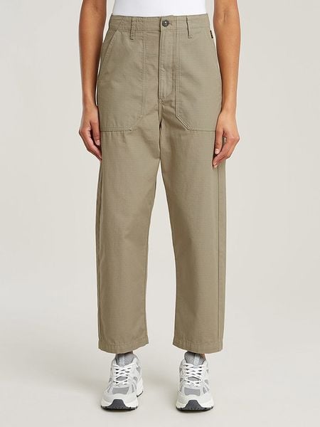 G-Star Spodnie w kolorze khaki rozmiar: W30. Brązowe spodnie materiałowe G-Star, bez wzorów, z materiału, retro, z podwyższonym stanem. Za 244.22 zł.