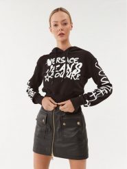 Versace Jeans Couture Bluza 75HAIT16 Czarny Regular Fit. Czarne bluzy Versace Jeans Couture, s, bez wzorów, z bawełny, bez kaptura. Za 1,909.00 zł.