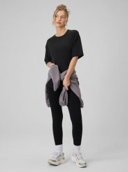 4F Legginsy dzianinowe damskie - czarne XS. Czarne legginsy 4f, bez wzorów, z dzianiny. Za 129.99 zł.