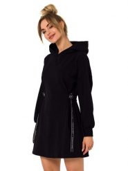 Made of emotion Sukienka w kolorze czarnym rozmiar: M. Czarne sukienki Made Of Emotion, m, bez wzorów, bez kołnierzyka, bez ramiączek, mini. Za 183.59 zł.