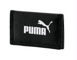 Portfel Puma Phase czarny. Czarne portfele Puma, bez wzorów, z materiału. Za 68.50 zł.