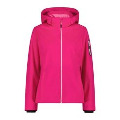 Kurtka damska turystyczna CMP 39A5016. Czerwone kurtki przejściowe sportowe CMP, l, bez wzorów, z softshellu, z kapturem, trekkingowe. Za 340.00 zł.