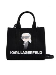 KARL LAGERFELD Torebka A3W50109 Czarny. Czarne torebki klasyczne KARL LAGERFELD, bez wzorów, z materiału, bez dodatków. Za 259.99 zł.